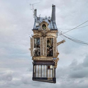 Nature morte - Flying houses par Laurent Chéhè