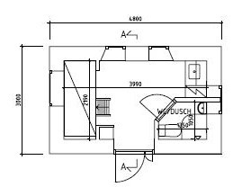 Plan Micro-cottage